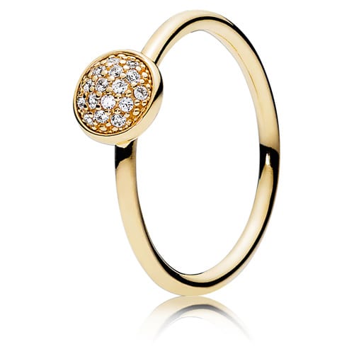 14K Gold Dazzling Droplet Ring
