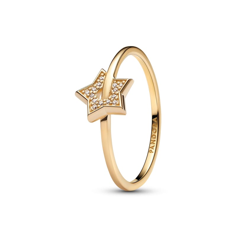 Pandora Talisman 14k Gold Lab-grown Diamond Pavé Star Ring