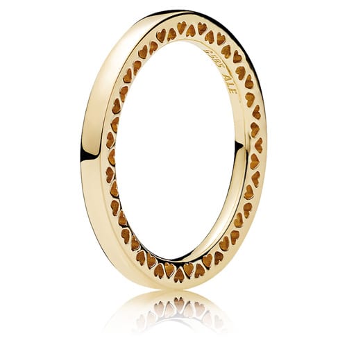 14K Gold Classic Hearts of Pandora Ring