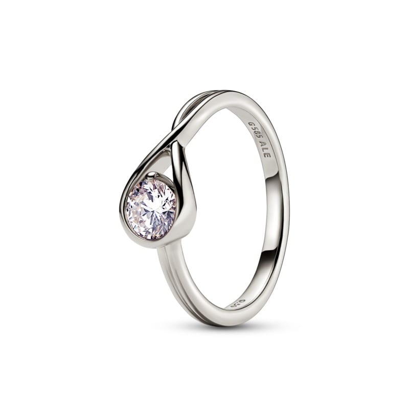 Pandora Infinite 14k White Gold Lab-grown Diamond Ring