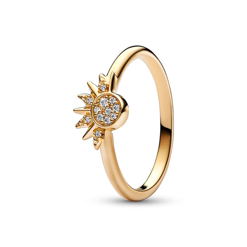 Gold Celestial Sparkling Sun Ring