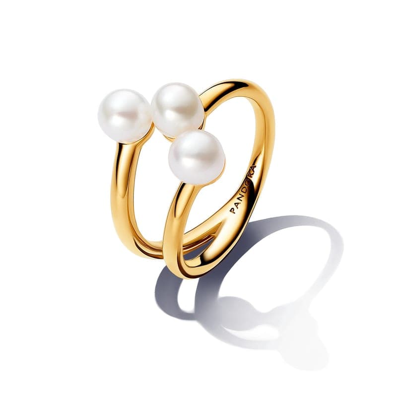 Pandora Treated Freshwater Cultured Pearl Open Ring 163285C01 163285 — Foto 1 von 1