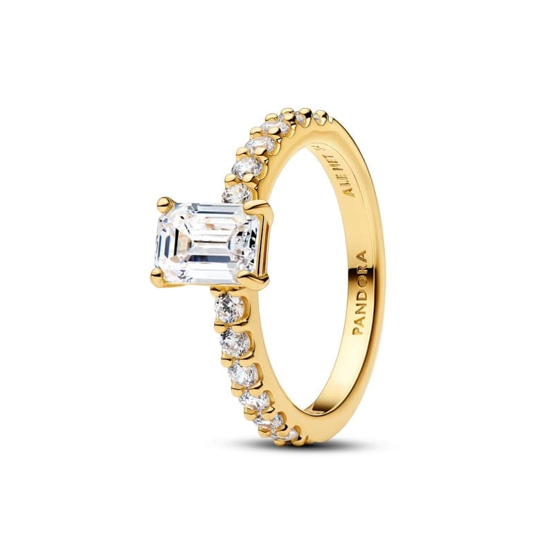 Pandora Rectangular Sparkling Halo Ring 164506C01 164506 — foto 1 de 2