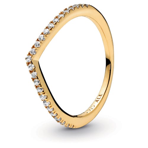 Pandora Shine Sparkling Wishbone Ring