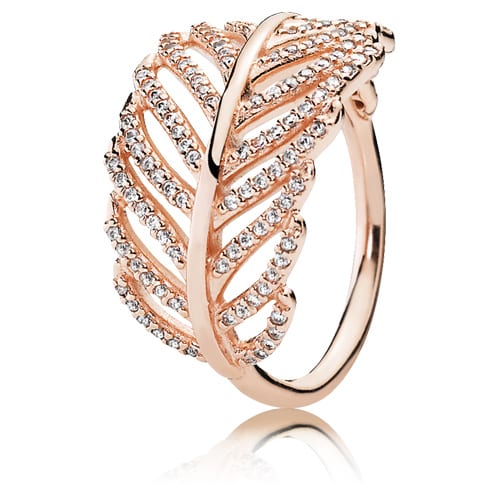 Shimmering Feather Ring