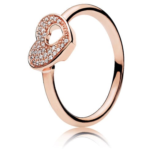 Pandora Rose ™ Shimmering Puzzle Heart Frame Ring