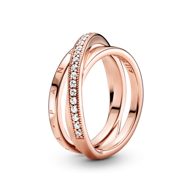 Crossover Over Triple Band Ring