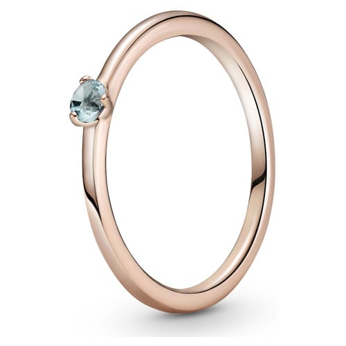 Light Blue Solitaire Ring
