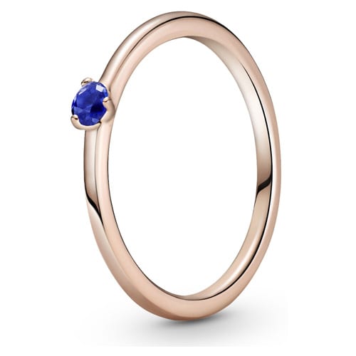 Stellar Blue Solitaire Ring