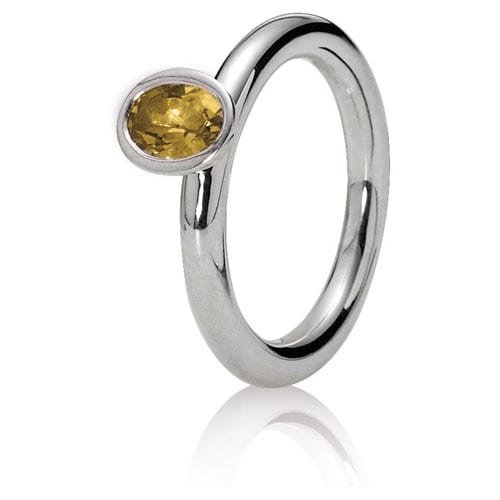 Tied Together Bear Quartz Solitaire Ring