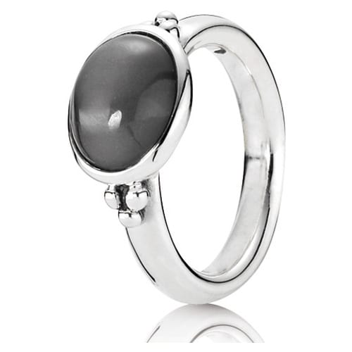 Large Grey Moonstone Cabochon Ring