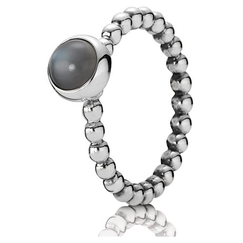 Sterling Silver Bubble Ring with Grey Moonstone