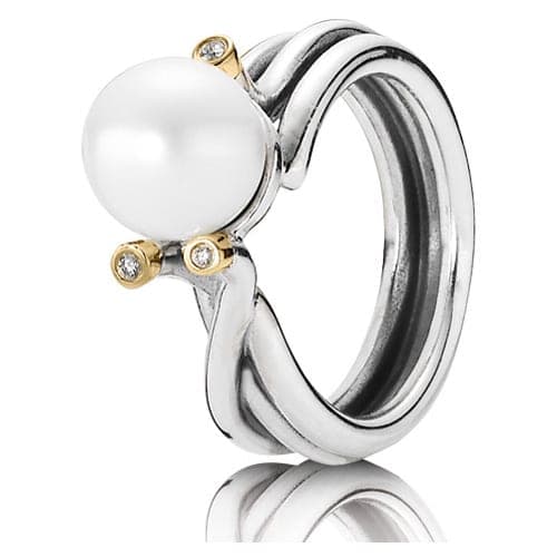 Pandora Solitaire Pearl Ring 190158D 190158 — Foto 1 von 1