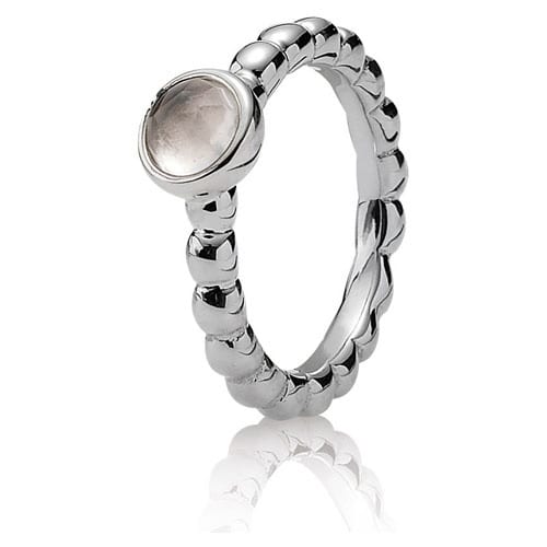 Natural Light Rose Quartz Ring