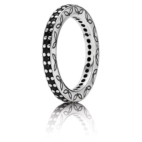 Eternity Ring with Black Nano Crystals