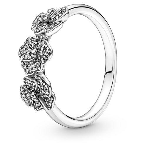 Triple Pansy Flower Ring