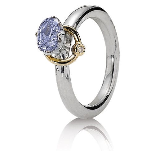 Orbit Ring with Lavender CZ