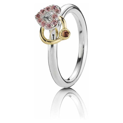 Heart Ring with 14K Gold Halo