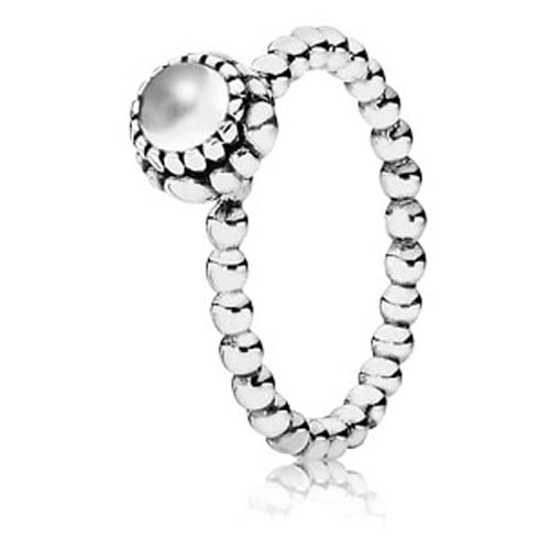 April Birthday Bloom Stackable Ring