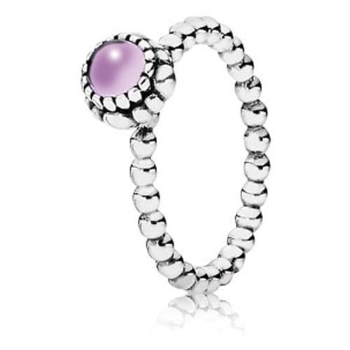 February Birthday Bloom Stackable Ring