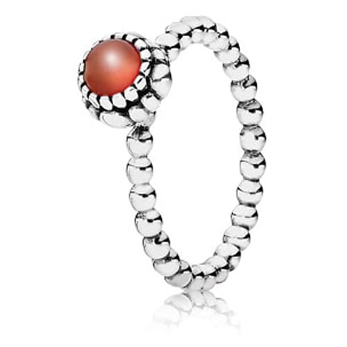 July Birthday Bloom Stackable Ring