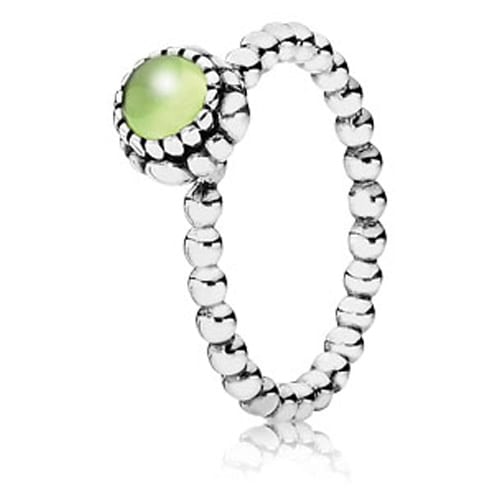 August Birthday Bloom Stackable Ring