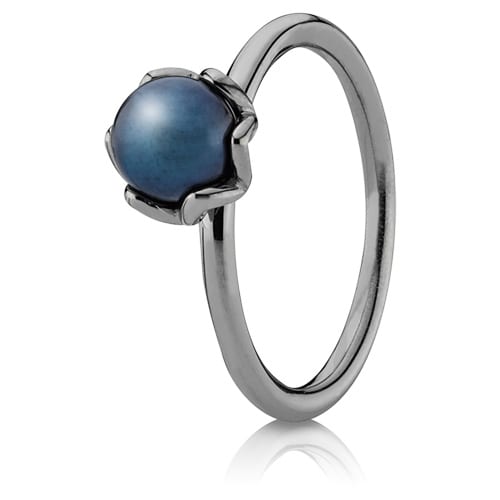 Black Rhodium Cultured Elegance Ring