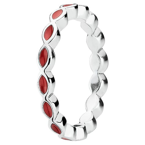 Energy Red Enamel Ring