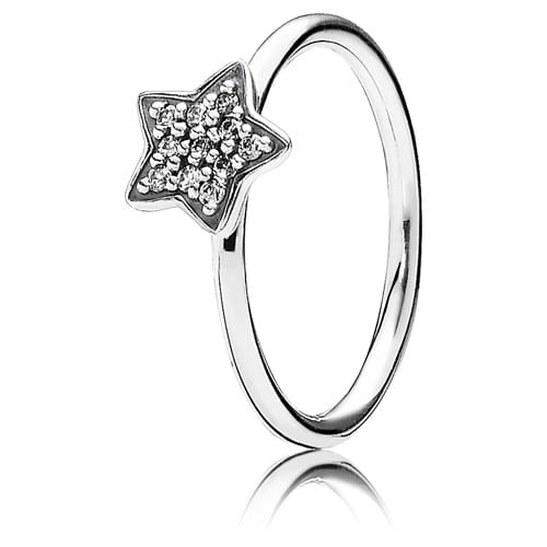 Clear Pave Star Ring