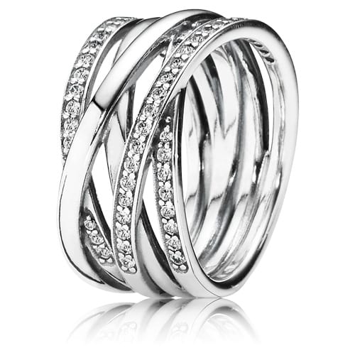 Pandora Sparkling & Polished Lines Ring