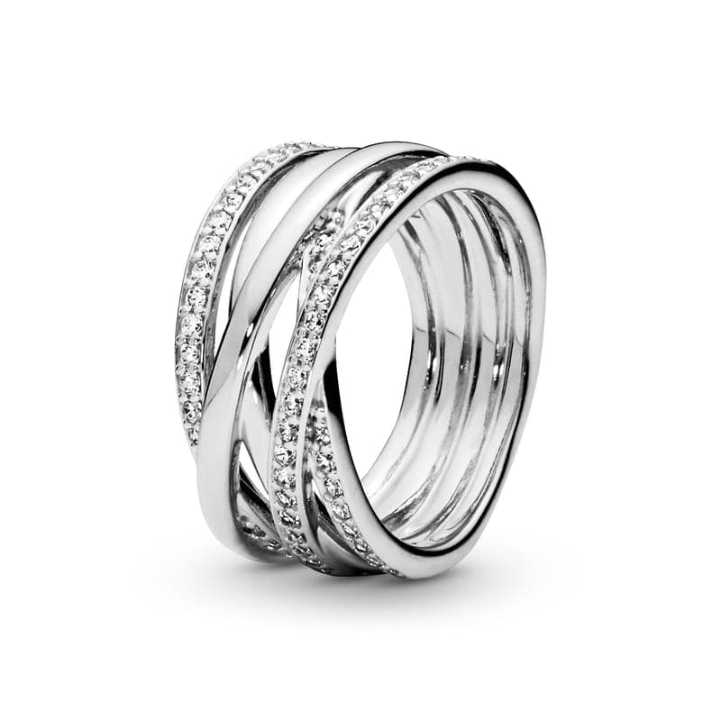 Pandora Sparkling & Polished Lines Ring 190919CZ 190919C — photo 1 of 2