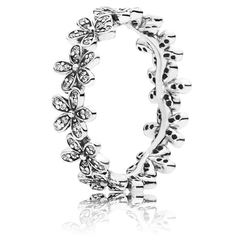 Dazzling Daisy Meadow Stackable Ring with Clear CZ