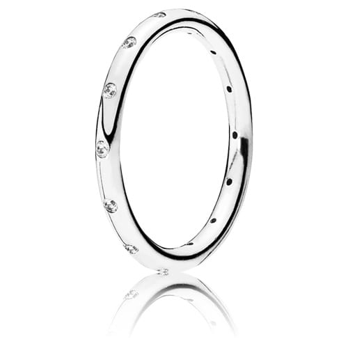 Droplets Stackable Ring, Clear CZ