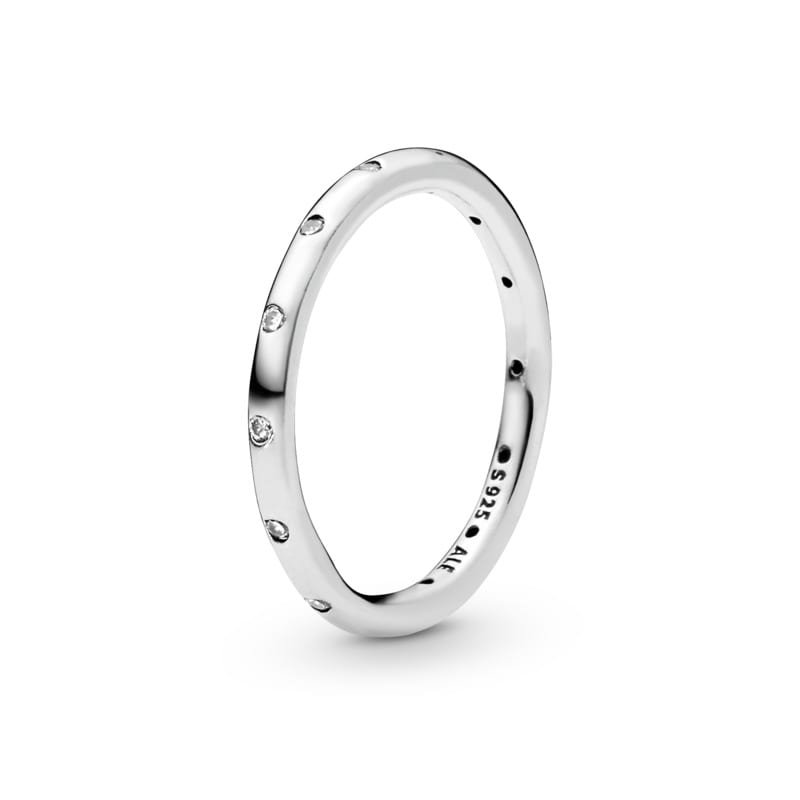 Droplets Stackable Ring, Clear CZ
