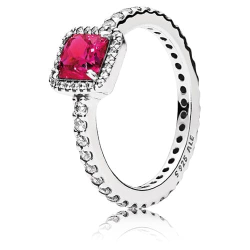 Pandora Timeless Elegance Ring with Synthetic Ruby 190947S 190947 — Foto 1 von 1