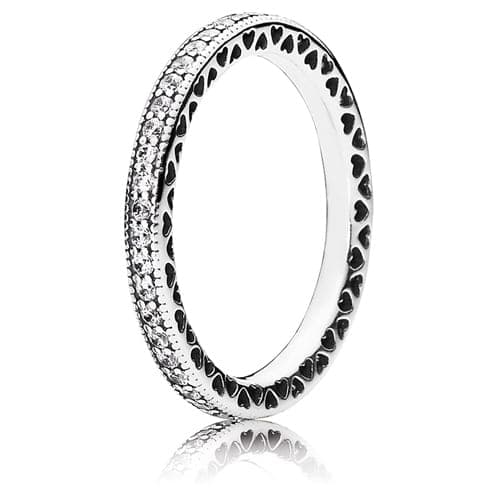 Pandora Sterling Silver Hearts of Pandora Ring 190963C 190963 — Foto 1 von 1
