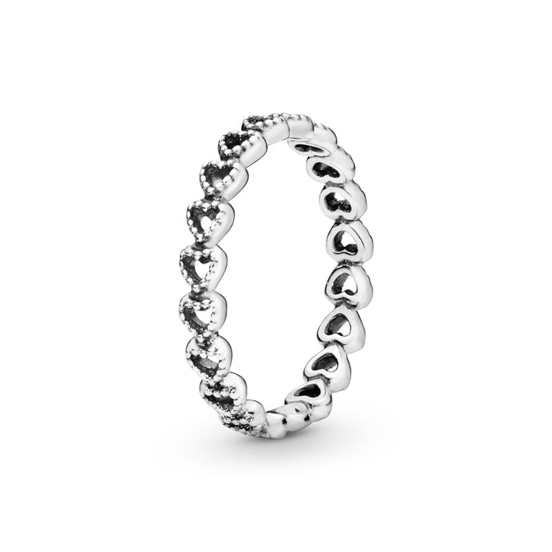 Band Of Hearts Ring Sterling Silver
