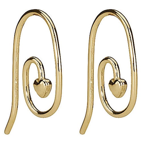 14K Gold Smooth Heart Earring Posts