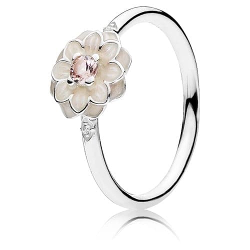 Pandora Blooming Dahlia Ring with Cream Enamel 190985NBP 190985N — Foto 1 von 1