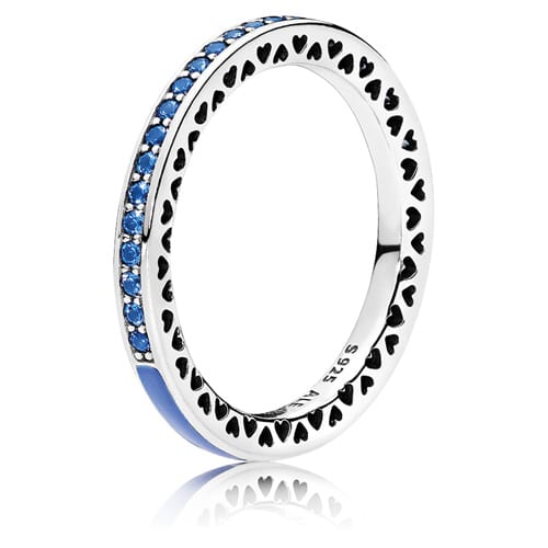 Royal Blue Radiant Hearts of Pandora Ring