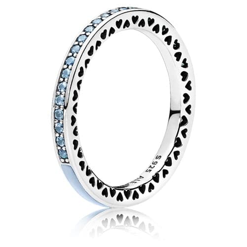 Pandora Air Blue Radiant Hearts of Pandora Ring 191011SSS 191011 — Foto 1 von 1