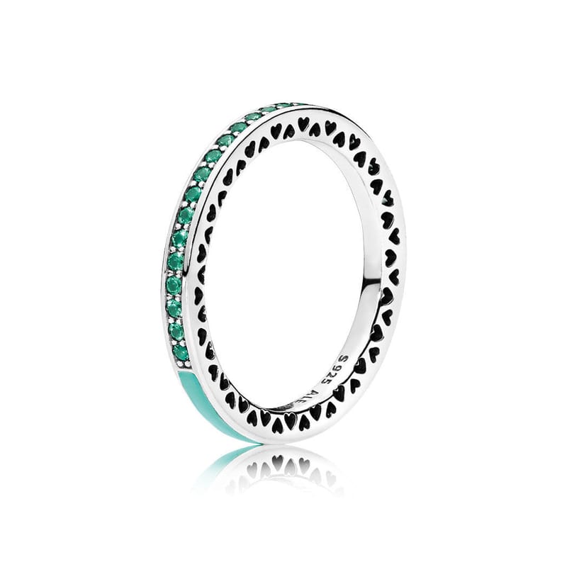 Pandora Mint Radiant Hearts of Pandora Ring