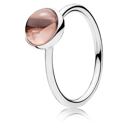Blush Pink Poetic Droplet Ring