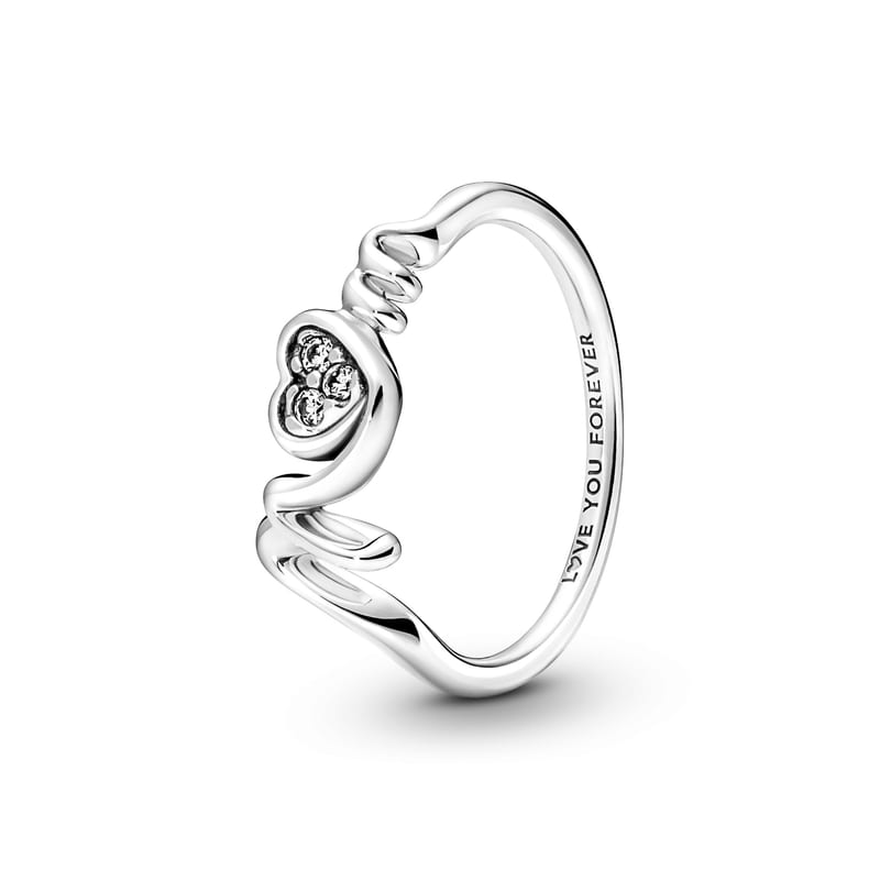 Mum Pavé Heart Ring