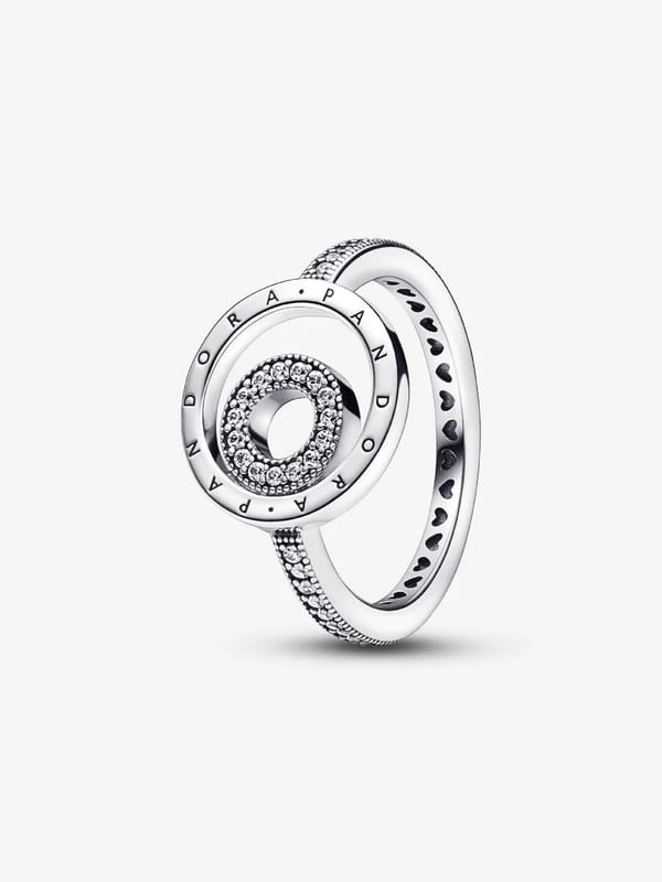 Pandora Signature Logo Circles Pavé Ring