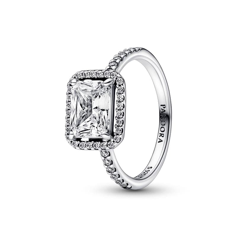 Pandora Rectangular Sparkling Halo Ring 192391C01 192391 — Foto 1 von 1