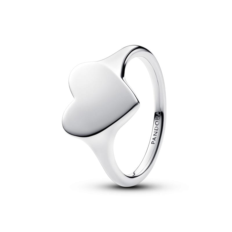 Engravable Heart Ring Sterling Silver