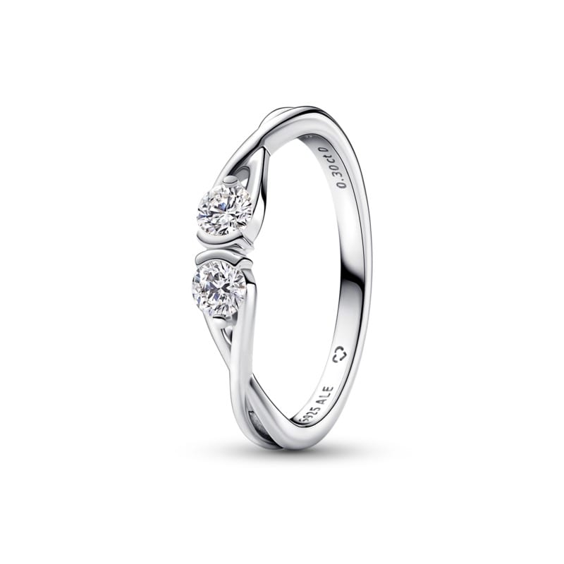 Pandora Infinite Sterling Silver Double Facing Lab-grown Diamond Ring