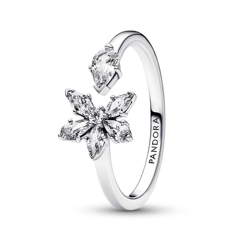 Sparkling Herbarium Cluster Open Ring