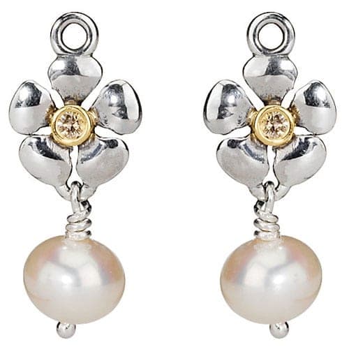 Pandora White Pearl Posey Earring Charm 290620P 29620P — photo 1 of 1